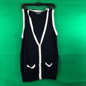 Black cardigan with white lining By Twenty One